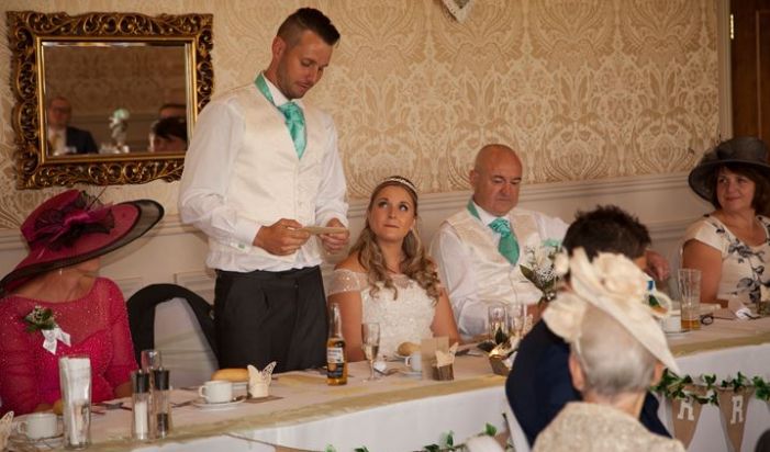 groom's speech, top table